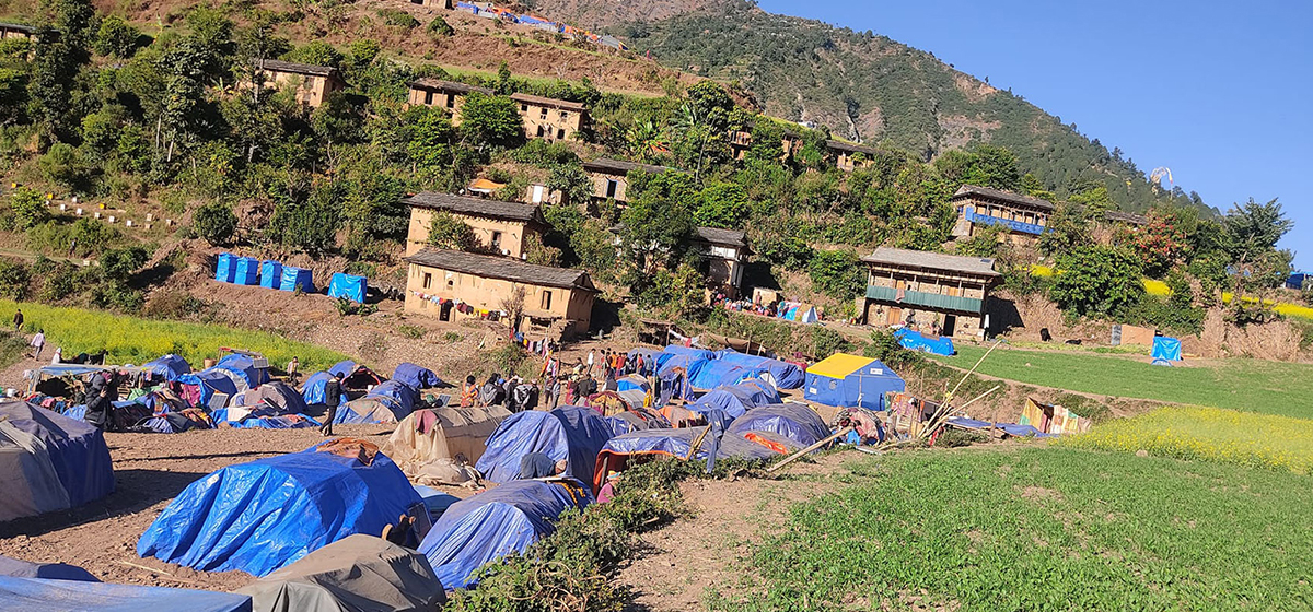 जाजरकोट भूकम्प प्रभावितलाई अस्थायी आवासको पहिलो किस्ता वितरण प्रारम्भ